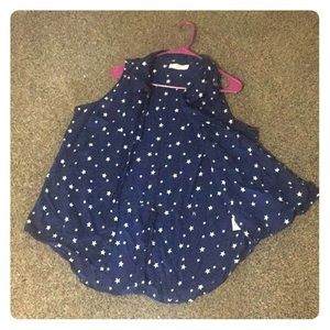 Starry Navy Blue Blouse